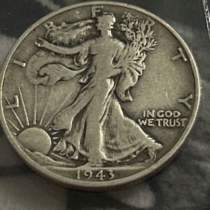 1943 Walking Liberty Half Dollar – 90% Silver – Philadelphia (No Mint Mark)